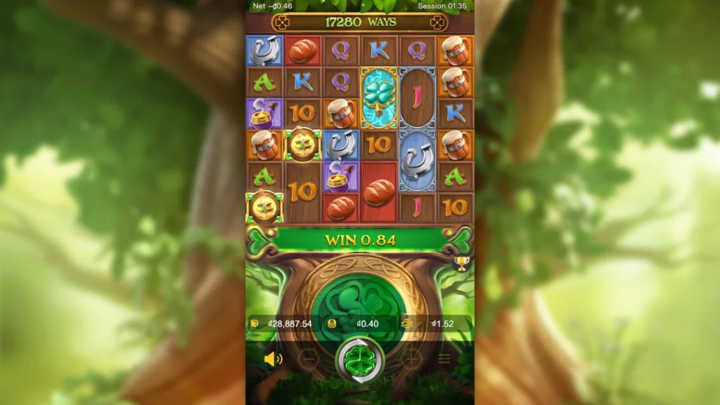 Ảnh giao diện chính game Leprechaun Riches (slot PG) chơi tại LC79
