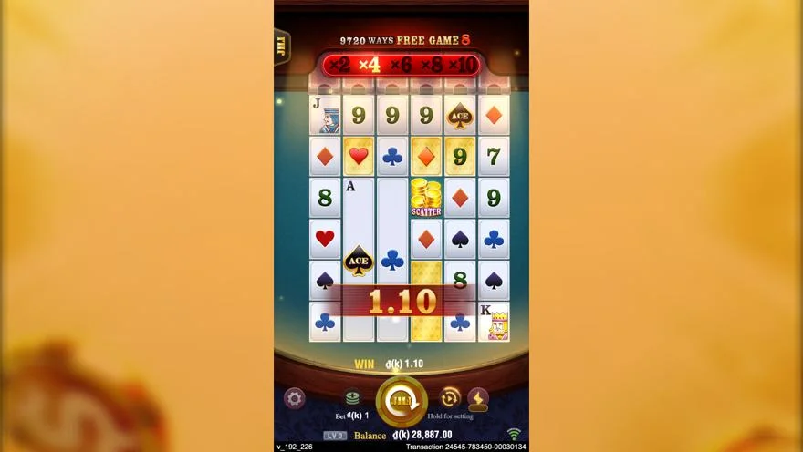Ảnh bảng biểu tượng & tính năng game Mega Ace (slot JILI) chơi tại LC79