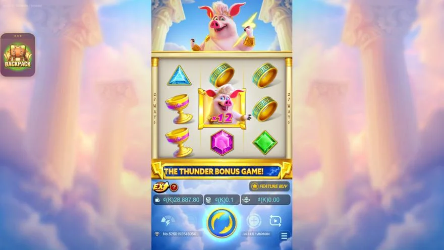 Ảnh màn hình gameplay game Olympig (slot JDB) chơi tại LC79
