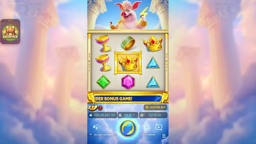 Ảnh bảng biểu tượng & tính năng game Olympig (slot JDB) chơi tại LC79