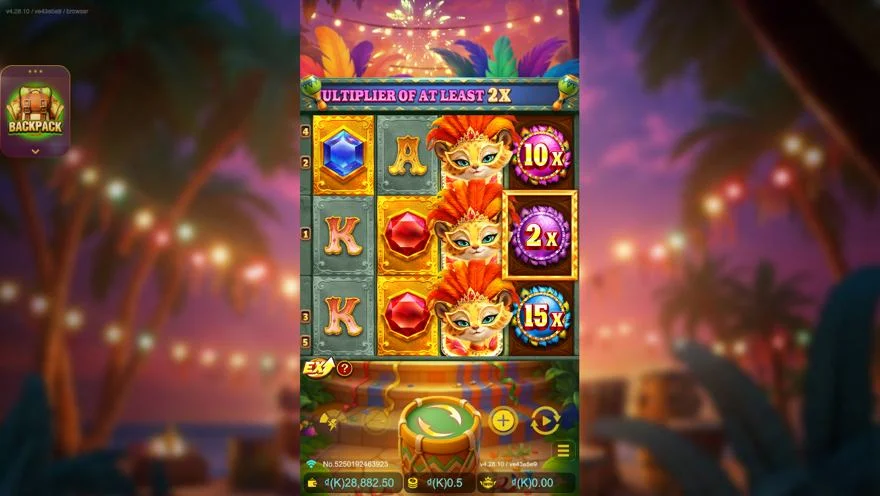 Ảnh bảng biểu tượng & tính năng game Samba Jewel (slot JDB) chơi tại LC79