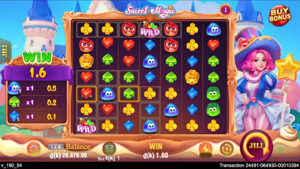 Ảnh giao diện chính game Sweet Magic (slot JILI) chơi tại LC79
