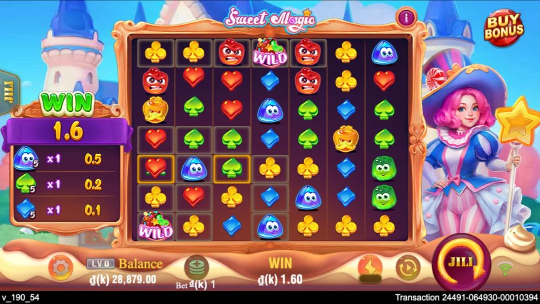 Ảnh giao diện chính game Sweet Magic (slot JILI) chơi tại LC79