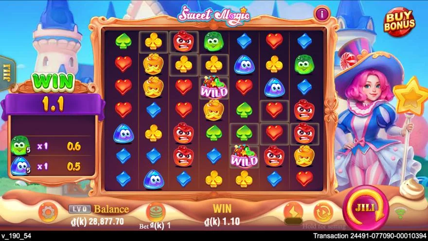 Ảnh màn hình gameplay game Sweet Magic (slot JILI) chơi tại LC79